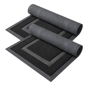OLANLY 2-Pack Front Door Mats Indoor Outdoor Entrance 47x24